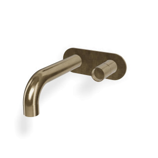 Treemme Watertube Смеситель для раковины, длина излива 24 см Yellow Gold-PVD