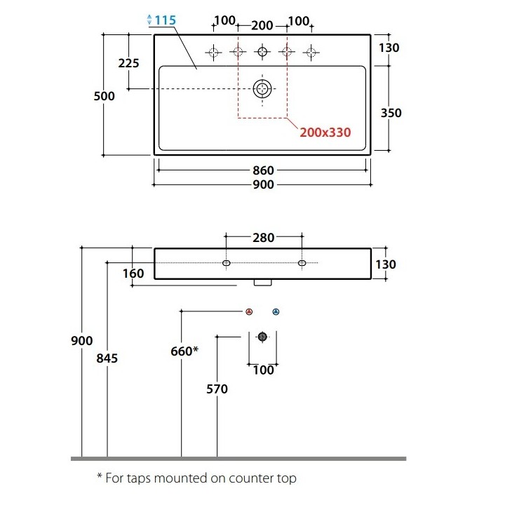 Раковина Globo I Classici 90x50 см, SCQ920BI