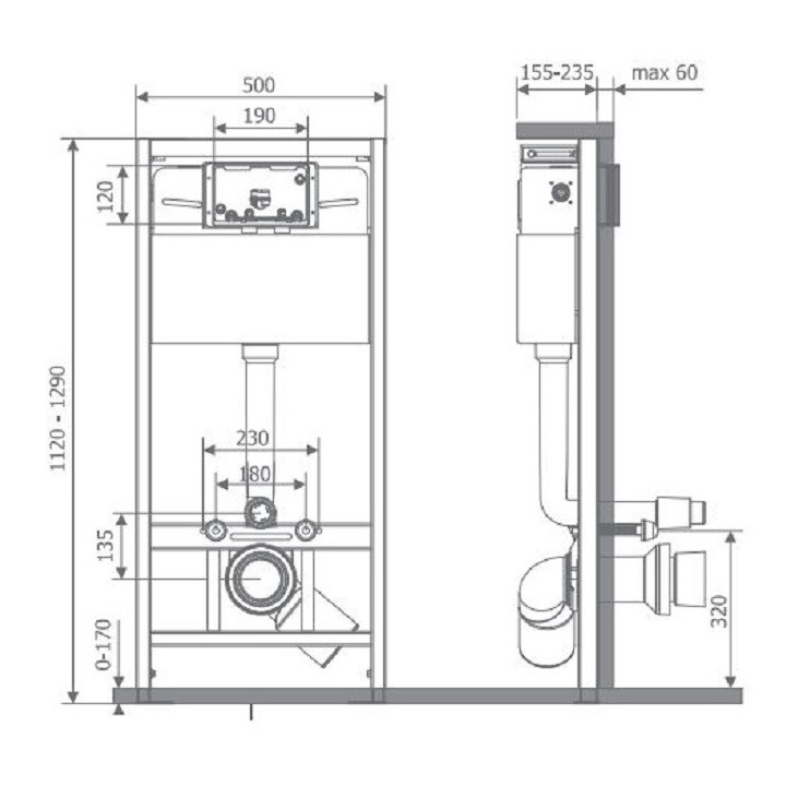 Инсталляция подвесного унитаза Elsen - 10 лет гарантии, EIN5001120