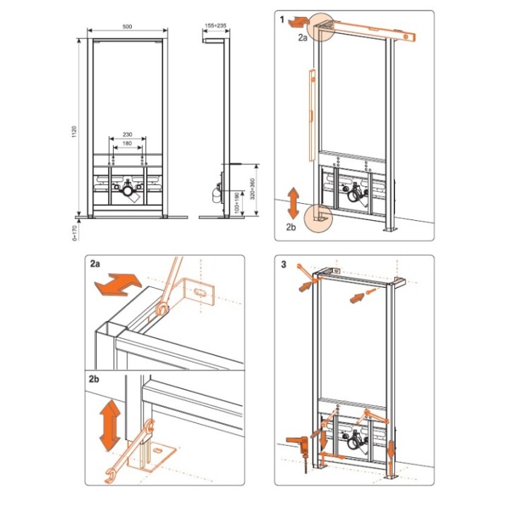 Инсталляция Elsen для биде - надежная конструкция, EINB5001120