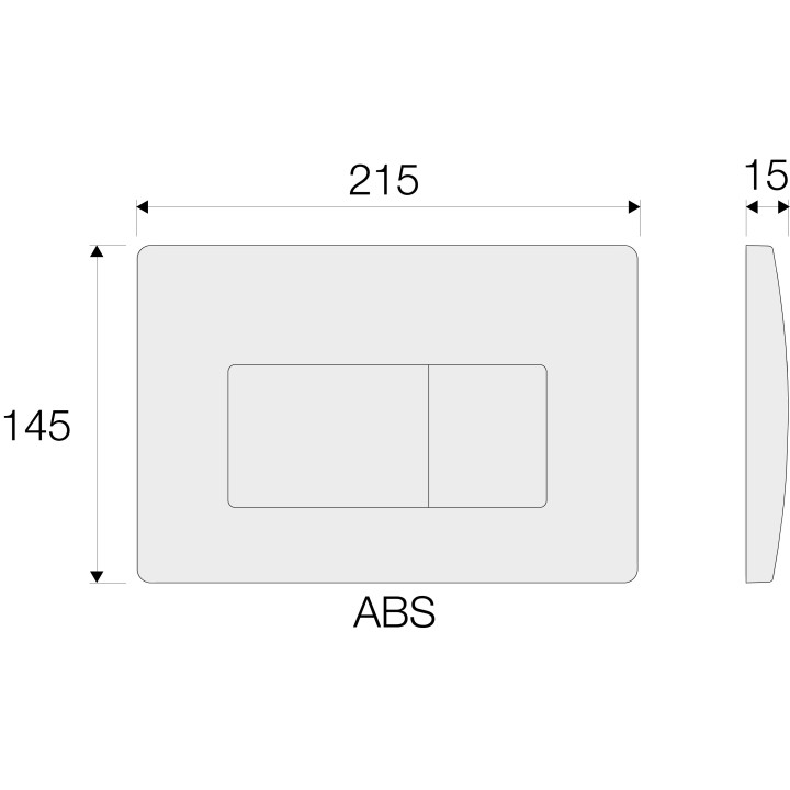 Клавиша смыва Valsir P1 белая матовая, VS0871300
