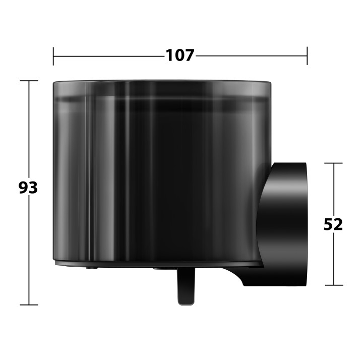 Дозатор KEUCO REVA черный матовый, 12852379000