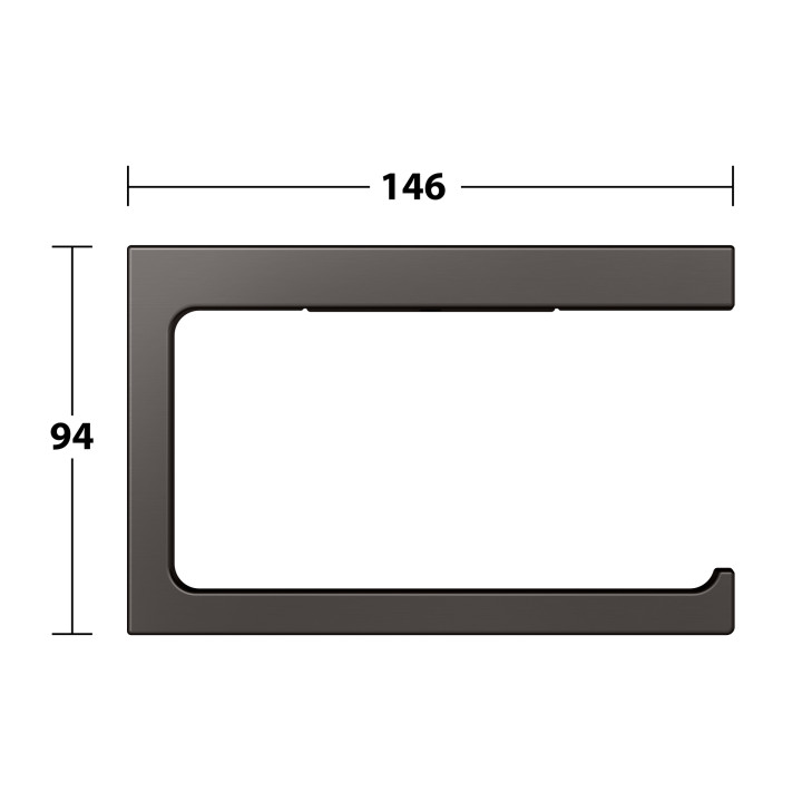 Держатель KEUCO Edition 11 титан черный шлифованный, 11162350000
