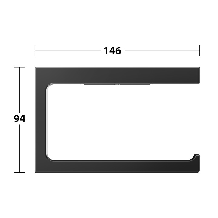 KEUCO Держатель туалетной бумаги черный матовый, 11162370000