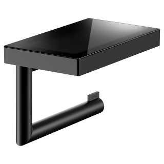 KEUCO Collection REVA Держатель для туалетной бумаги с полкой черный матовый