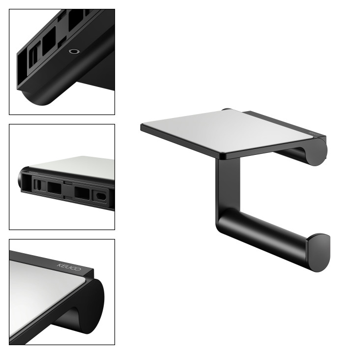 Держатель KEUCO Plan черный матовый, 14973370000