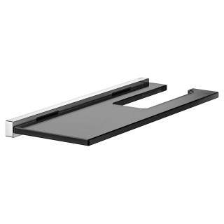 KEUCO Edition 90 Square Держатель для туалетной бумаги с полкой хром, дымчатое стекло