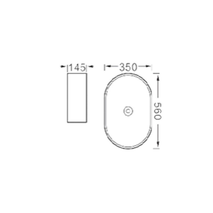 Раковина накладная Splendy Pride белая 56x35 см, PR10556T0NW