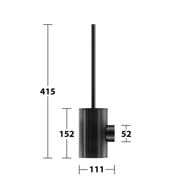 Ёршик KEUCO REVA черный матовый, 12864379000