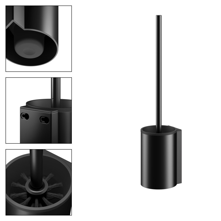 Ёршик KEUCO Plan черный матовый, 14972370200