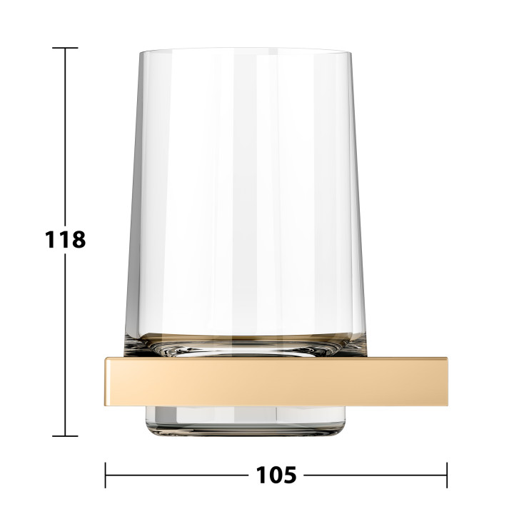 Стакан KEUCO Edition 11, латунь шлифованная, 11150259000