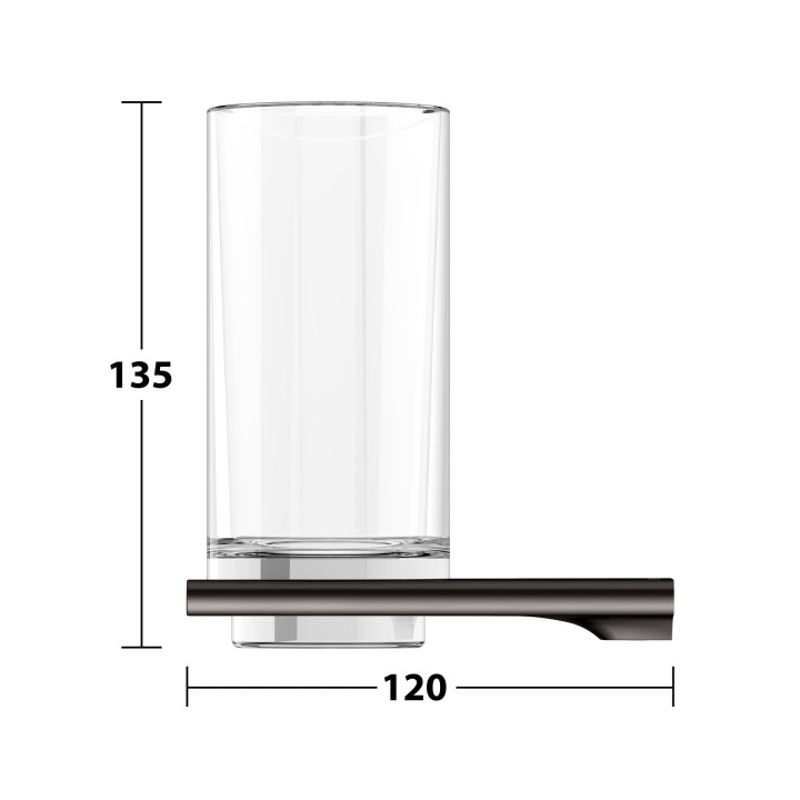 Стакан KEUCO Edition 400, титан чёрный, 11550359000