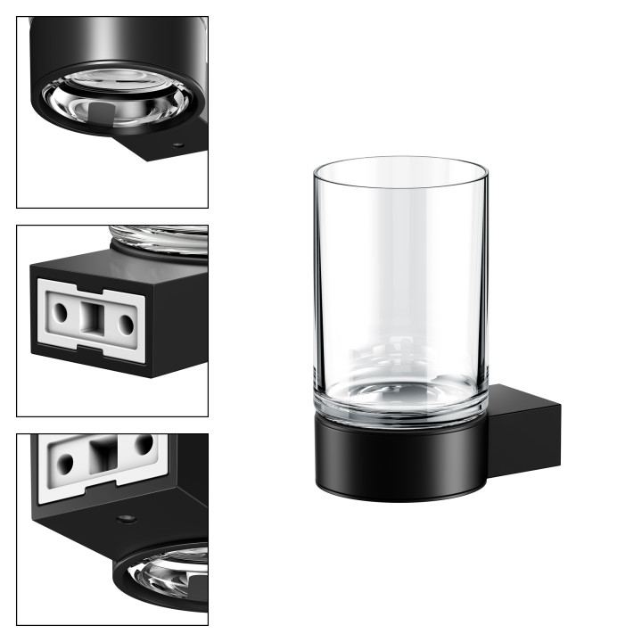 Стакан KEUCO Plan черный матовый, 14950379000