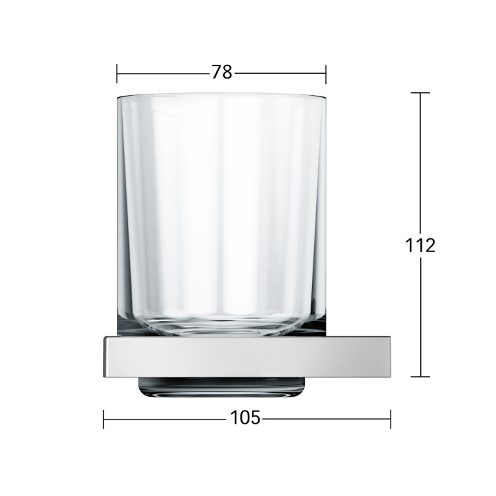 Стакан KEUCO Edition 90 Square для ванной, 19150019000