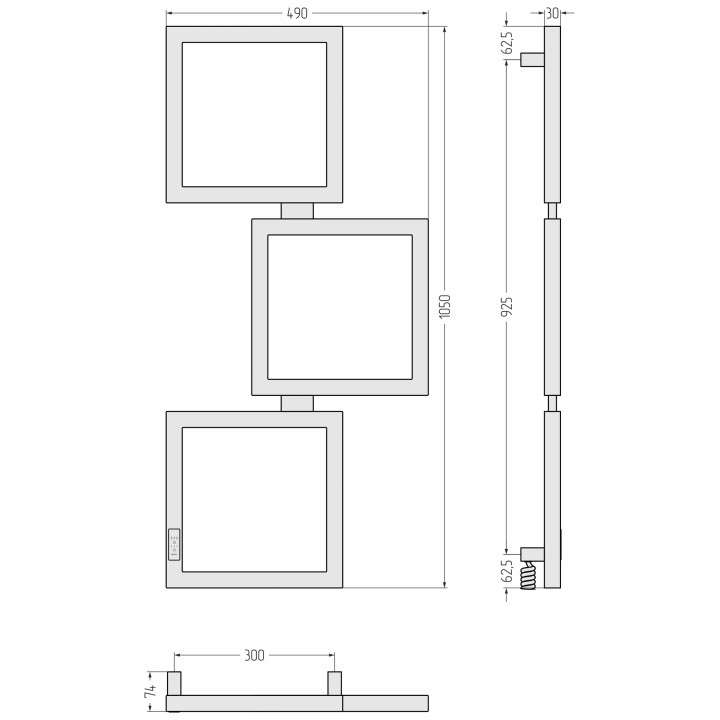 Электрический полотенцесушитель Сунержа, 32-0846-1050