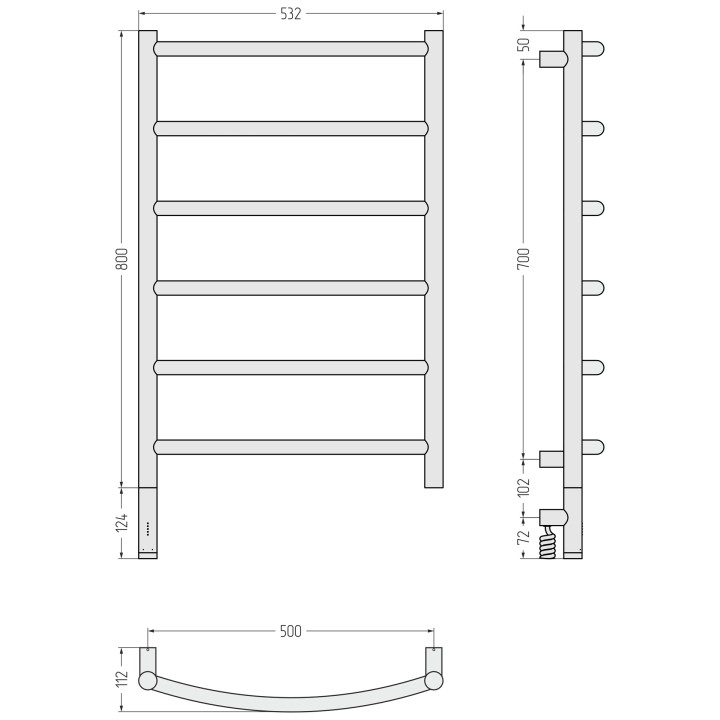 Полотенцесушитель Сунержа Галант 3.1, 32-6000-8050