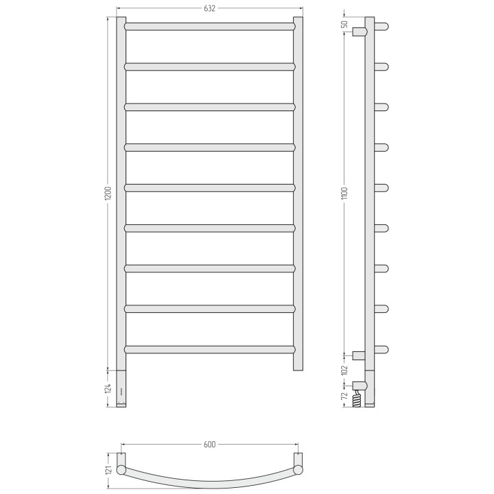 Полотенцесушитель Сунержа Галант 3.1, 00-6000-1260