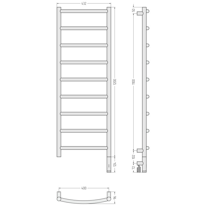Полотенцесушитель Сунержа Галант 3.1, 071-6001-1240