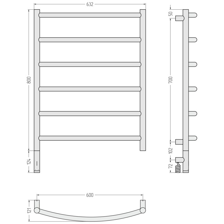 Полотенцесушитель Сунержа Галант 3.1, 051-6000-8060