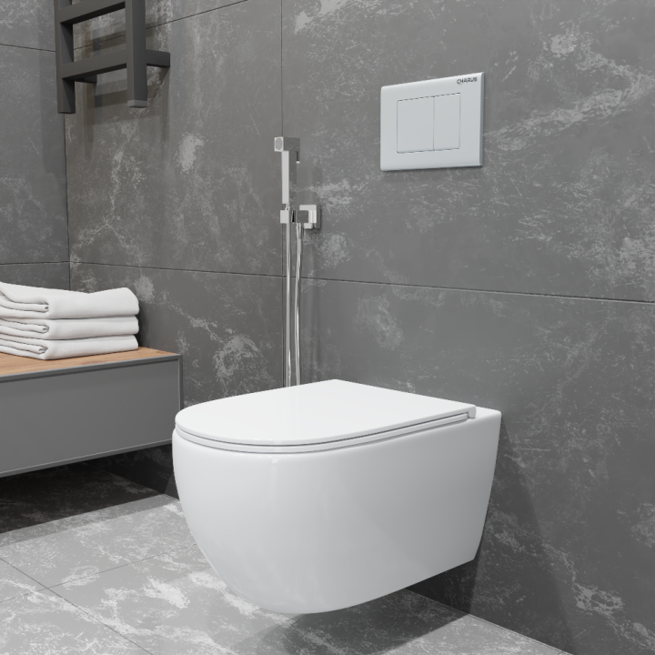 Унитаз Charus Skandenborg белый глянец 36.5x55.5 см, EWC700-125W