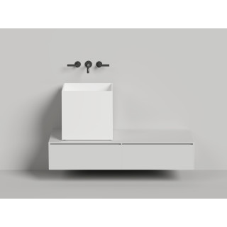 Salini ARMONIA Раковина накладная 45x45 см белый матовый доступна покраска по RAL