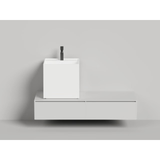 Salini ARMONIA Раковина накладная 45x45 см белый матовый доступна покраска по RAL