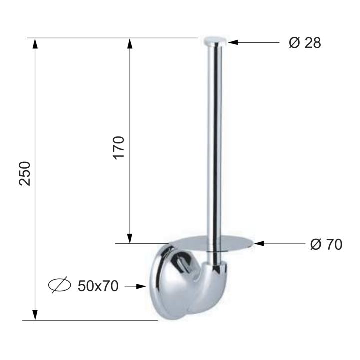 Держатель туалетной бумаги Remer Rubinetterie, NV62CR
