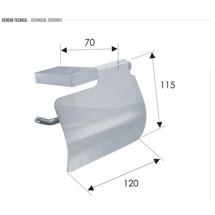 Подвесной держатель туалетной бумаги Remer, FT60CR