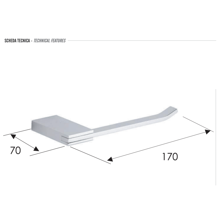 Держатель туалетной бумаги Remer Rubinetterie, FT61CR