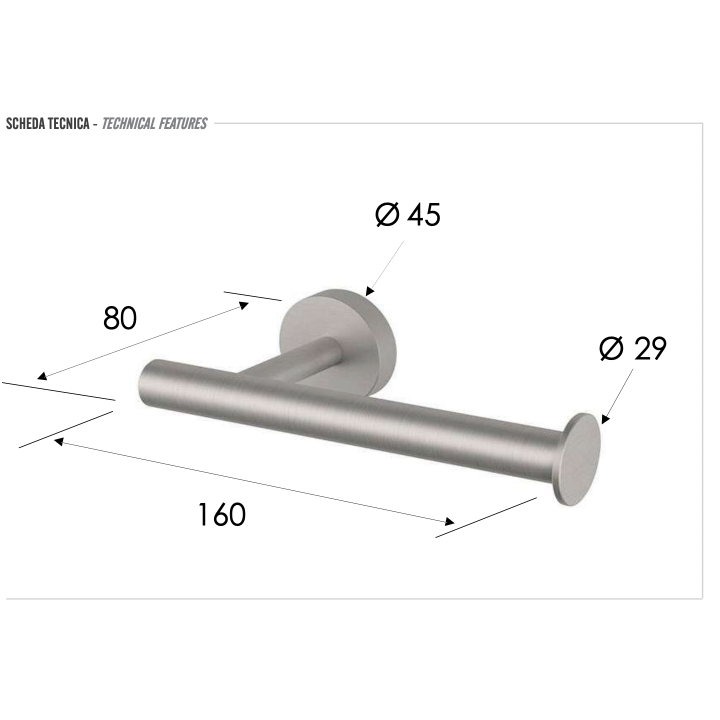 Держатель туалетной бумаги Remer Rubinetterie, SSXI61