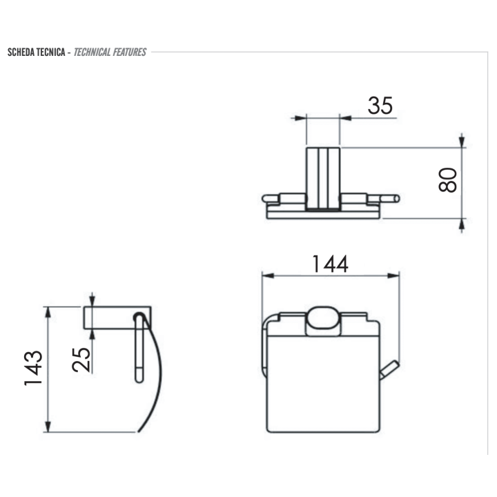Качественный держатель Remer Rubinetterie, LN60NO