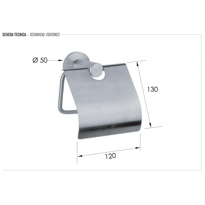 Бумагодержатель Remer Rubinetterie Mi60INOXCR