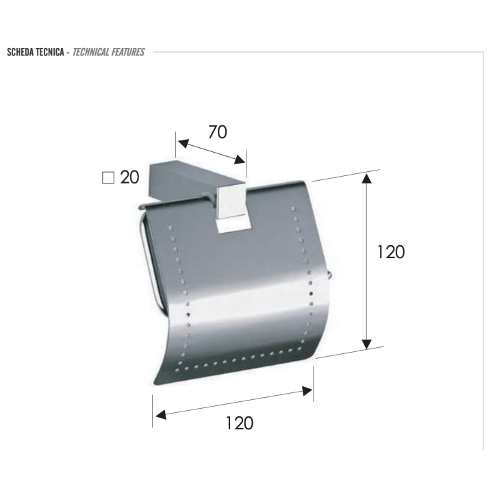 Держатель туалетной бумаги Remer SQ60CR