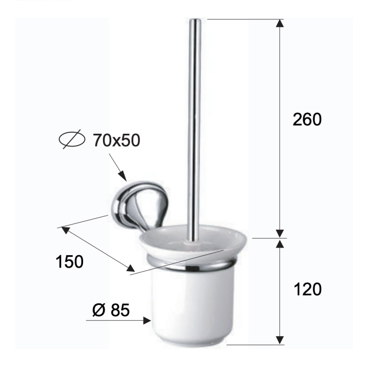 Ёршик Remer Rubinetterie 900 хром, NV66CR