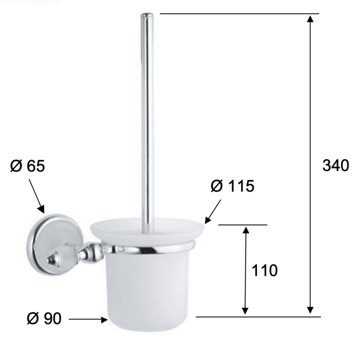 Ёршик для унитаза Remer Rubinetterie Epoca, EP66CR