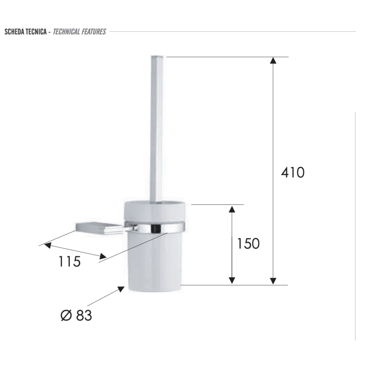 Ёршик Remer Rubinetterie Flat FT66CR