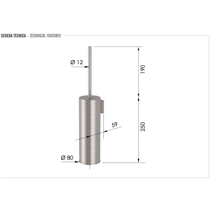 Ёршик для унитаза Remer Rubinetterie, SSXI66
