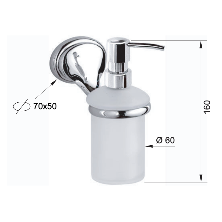 Дозатор для мыла Remer Rubinetterie 900, NV13CR