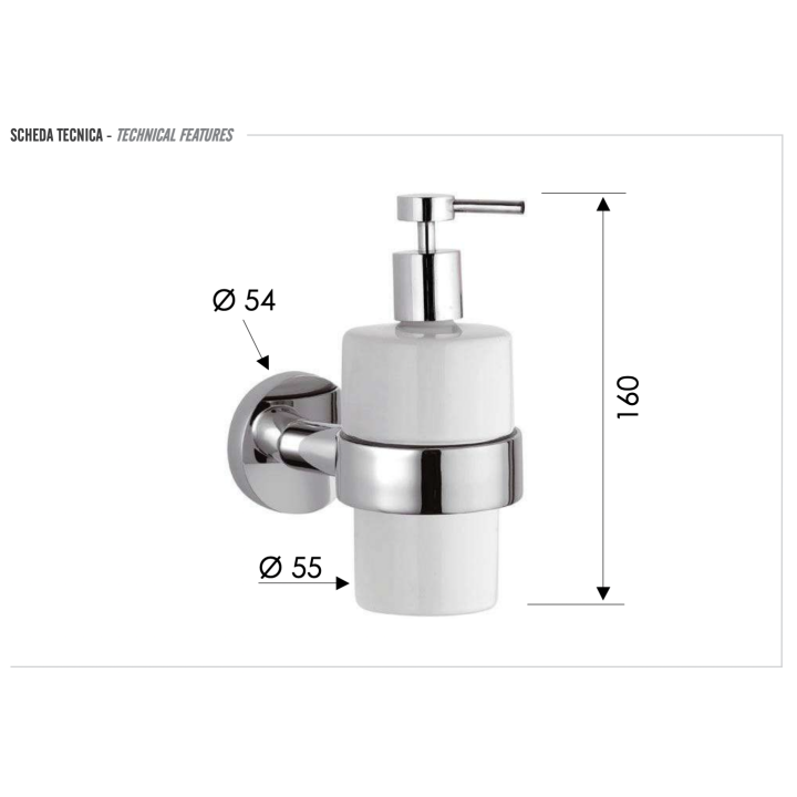 Дозатор для мыла белый матовый GS13BO