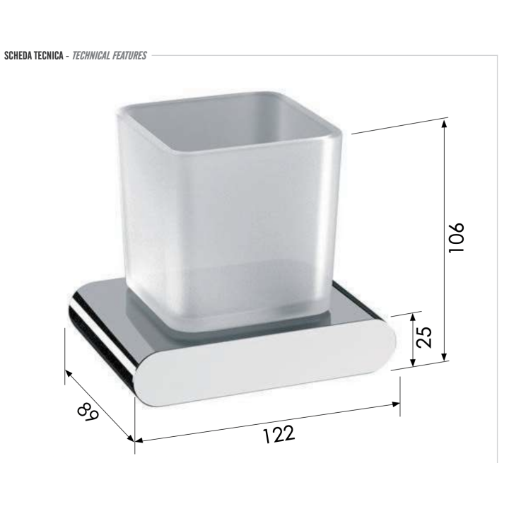 Стакан для ванны Remer Rubinetterie, LN15BG