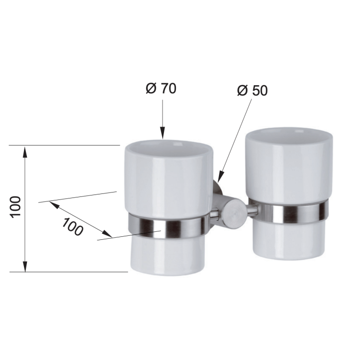 Стакан для ванны Minimal INOX Mi16INOXCR