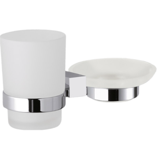 Remer Rubinetterie SQ Стакан с мыльницей для ванны подвесной хром