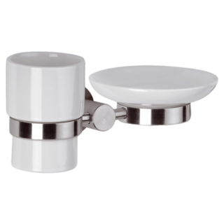 Remer Rubinetterie Minimal INOX Стакан с мыльницей для ванны подвесной INOX (нержавеющая сталь)