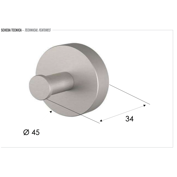 Крючок Remer Rubinetterie INOX SSXI50
