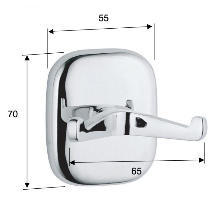 Крючок для ванны хром Suite SU50CR