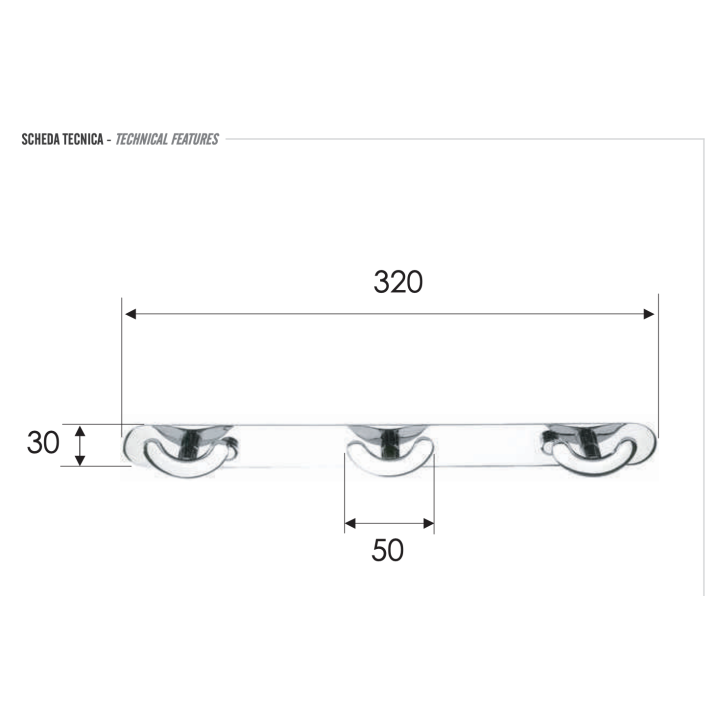 Крючок Remer Rubinetterie RB313CR для ванны