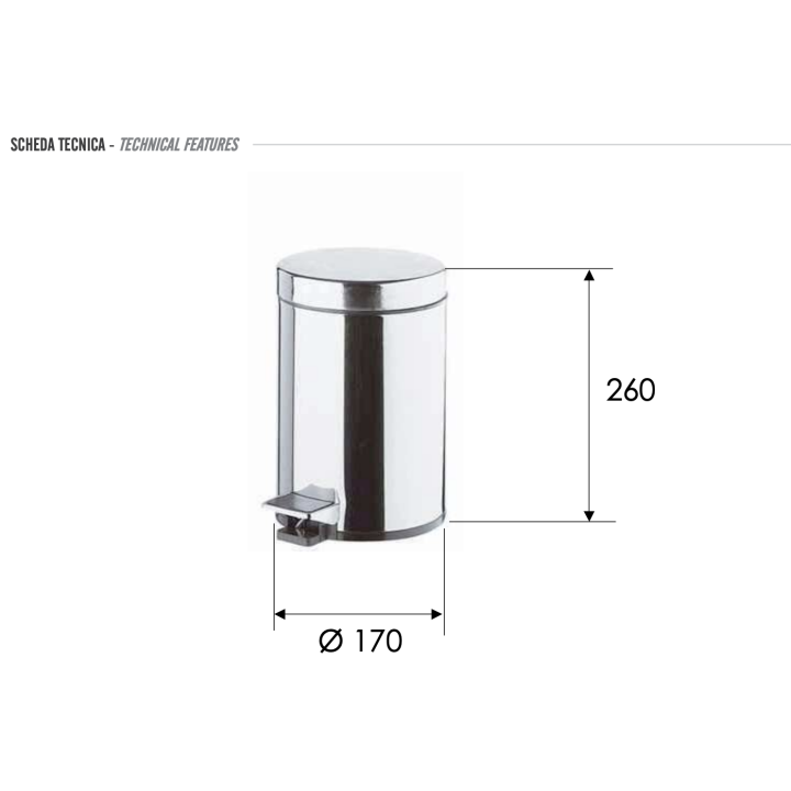 Ведро для ванны Remer Rubinetterie RB501CR