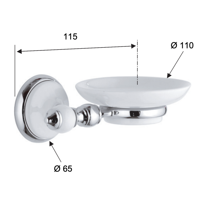 Мыльница Remer Epoca хром, EP10CR