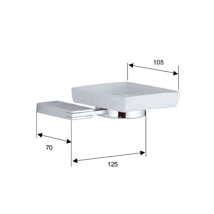 Мыльница Remer Rubinetterie Flat FT10CR
