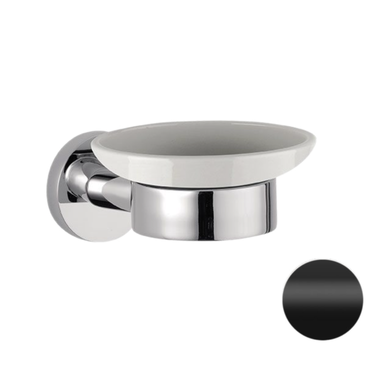 Мыльница для ванны черная матовая GS10NO